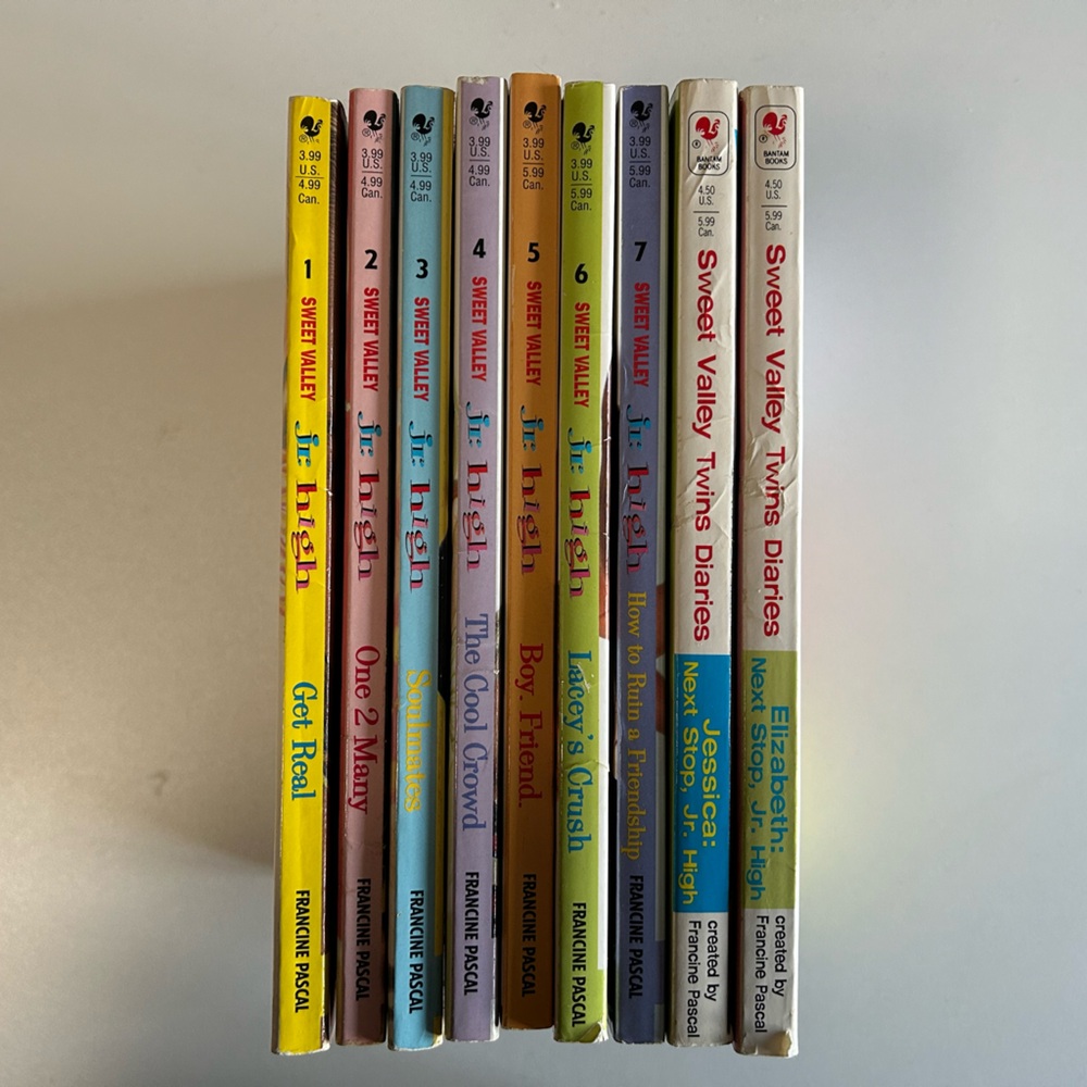 RARE Sweet Valley Junior High Books 1-7 and 2 Super Editions